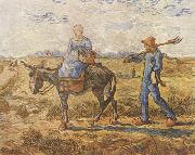 Vincent Van Gogh Morning:Peasant Couple Going to Work (nn04) Sweden oil painting artist